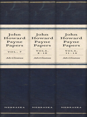 cover image of John Howard Payne Papers, 3-volume set